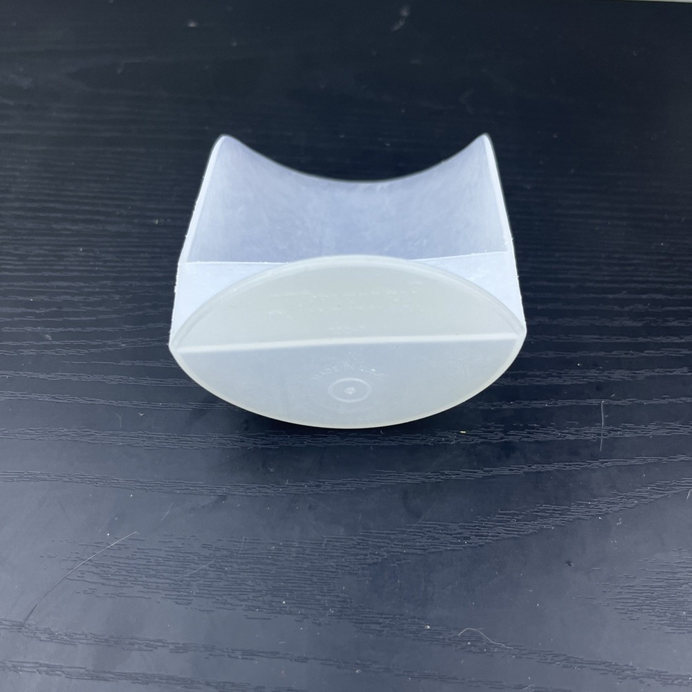 Vintage Tupperware #292-8 White Clear Rocker Hand Scoop Kitchen Utensil
